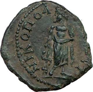 CARACALLA 198AD Authentic Ancient Roman Coin ASCLEPIUS Meicine God 
