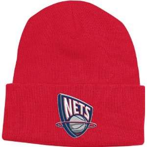  New Jersey Nets Red Basic Logo Cuffed Knit Hat