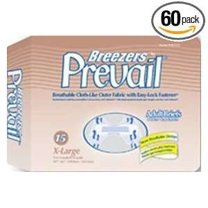 Breezers? by Prevail® Adult Brief , X Large, Beige, 59 64, 4 bags 