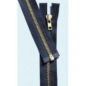  33 Medium Weight Jacket Zipper YKK #5 Brass ~ Separating 