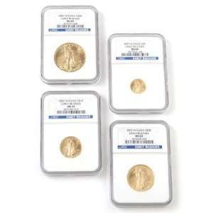   Release Four Piece Gold American Eagle Set NGC MS69