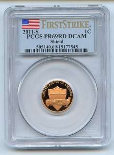 2011 S Lincoln Cent Proof 1C PCGS PR69DCAM First Strike  