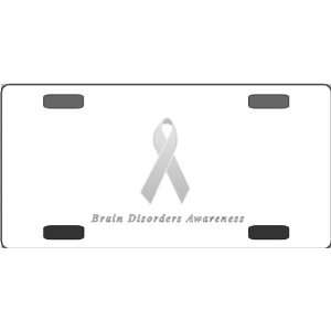  Brain Disorders Awareness Ribbon Vanity License Plate 
