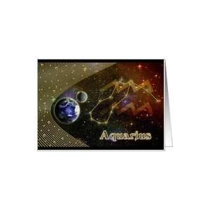 AQUARIUS Zodiac Card