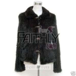 Mink Fur Knitted/Braid Jacket/Sweater/Coat/Overcoat  