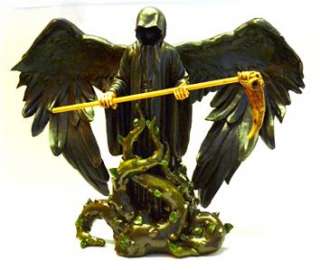 ANGEL of DEATH & SCYTHE GRIM REAPER Mythical Gothic Figure Skull 