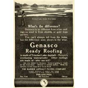   West Indies Genasco Ready Roofing Pyrites Asphalt   Original Print Ad