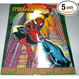  Spiderman Happy Holidays Gift Bags (Pack of 5) Health 