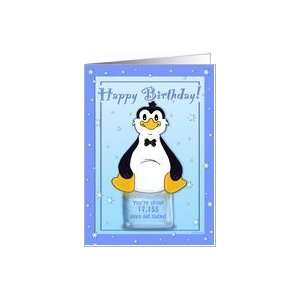   47th Birthday   Penguin on Ice Cool Birthday Facts Card Toys & Games