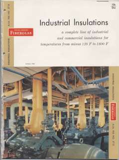    Corning Fiberglas Catalog Asbestos Kaylo Pipe Insulation Industrial