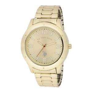  U.S. Polo Assn. Mens USC80014 Oversized Bezel Gold Dial 