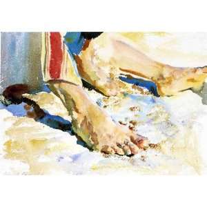 Oil Painting Feet of an Arab, Tiberias John Singer Sargent Hand Pain