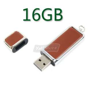 New 16GB Brown Leather USB 2.0 Flash Memory Drive 16 GB  