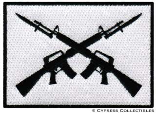 M16 BAYONET FLAG PATCH iron on embroidered ASSAULT RIFLE SLEEVE EMBLEM 