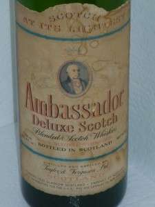 AMBASSADOR DELUXE SCOTCH 750ML VINTAGE RARE BOTTLE OLD  