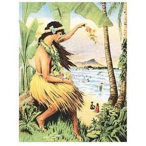  Hawaii Poster Mid Pacific Carnival 1915 12 inch by 18 inch 