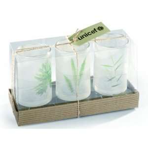  UNICEF Botanical Glass Candle Shades, made in Thailand 