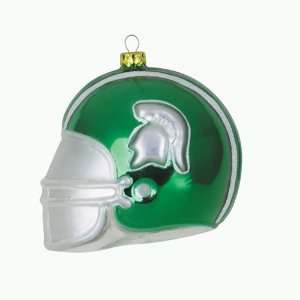   Spartans NCAA Glass Football Helmet Ornament (3) 