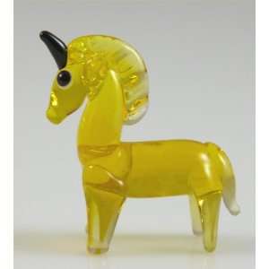  Unicorn Glass Figurine, Mythical Horse Approx.1 Inch Tall 