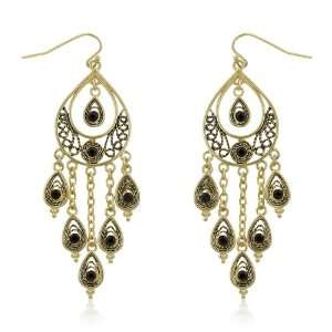 Syms Black Crystal Peacock Earring Jewelry