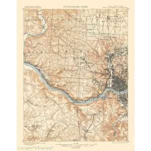  USGS TOPO MAP CINCINNATI WEST QUAD OHIO OH/KY 1900