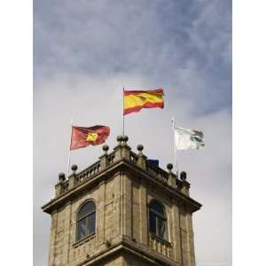  Flags on the College of San Xerome, Santiago De Compostela 
