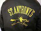 vintage 80s st anthonys horse rider nylon jacket fleece lined