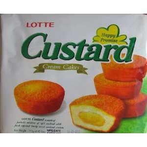 Lotte Custard Cream Cake, 0.81 Ounce Grocery & Gourmet Food