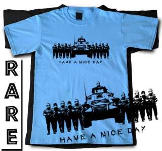 BANKSY HAVE A NICE DAY (Army Stencil Antifa) T SHIRT  