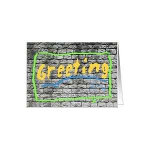  Greeting Card   Graffiti Greeting Card Health & Personal 