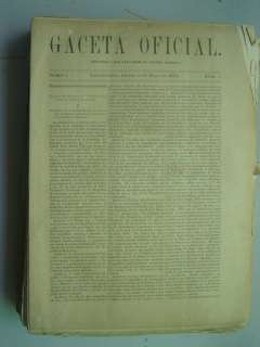 19th century. El Salvador. Newspaper. Gaceta Oficial  