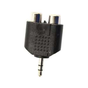  3.5mm Audio Jack Out Plug to 2 RCA Splitter Adapter 