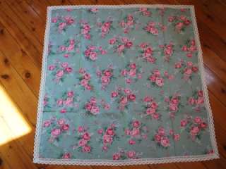 Rosary At Home Vintage Rose Cotton Table Cloth * Lace S  
