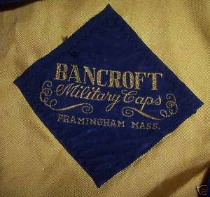 WWII US Bancroft Military Caps Hat Uniform  