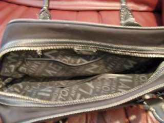 Antonio Melani Black Leather & Nylon Handbag  