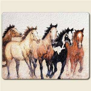  Southwestern Wild Horse Tempered Glass 15 inch large 