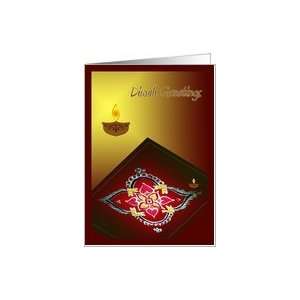  Diwali Wishes   Earthen Lamp and Rangoli Card Health 