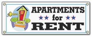 30x6ft APARTMENTS FOR RENT OUTSIDE VINYL BANNER SIGN  
