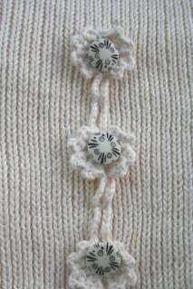 HAND KNIT TANK Crop Crochet Sweater Scallop Boho Flyaway Floral Shirt 