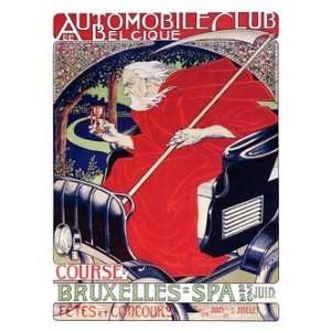  Retro Car Prints Automobile Club de Belgique   Artist 