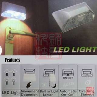 LED Auto PIR Sensor Light Lamp AA Battery Power  