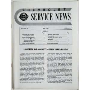  Chevy Service News, No. 5, Volume 16, 1957 Automotive