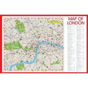  London Map Poster Print, 36x24