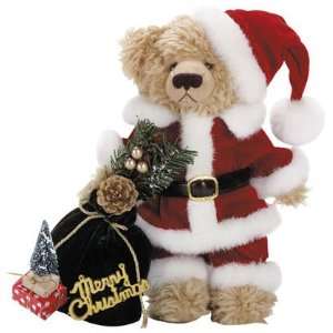  11 STUFFED SANTA BEAR W/BAG