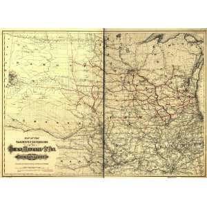   1881 Map of railroads of Chicago, Milwaukee & St. Paul