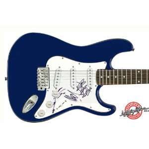 Blue October Autographed Signed Guitar   Certified 