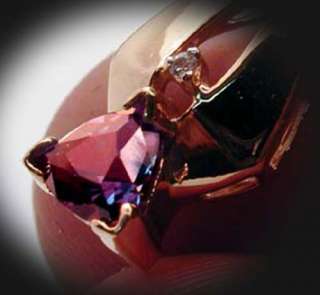NATURAL 1.20 carats RUSSIAN ALEXANDRITE PENDANT 14K GOLD  