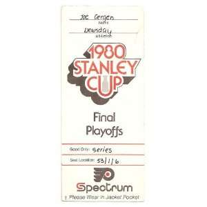  Islanders vs Philadelphia Flyers 1980 Stanley Cup Press Pass   NHL 