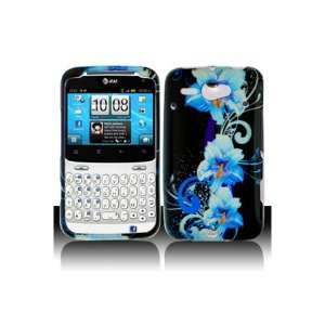  HTC ChaCha / Status Graphic Case   Blue Flower (Free 