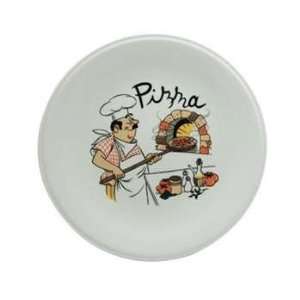 Oneida Serveware Delco Pizza Plate With Pizzaman Decal  